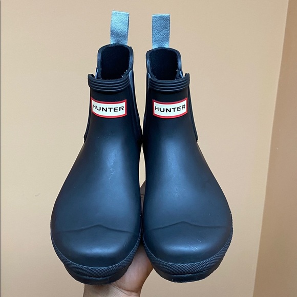 Hunter Women’s Original Matte Black Chelsea Rubber Rain Boots Size 7 - Picture 12 of 17